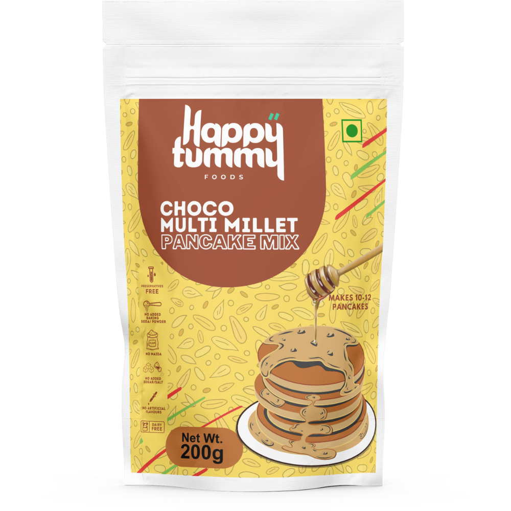 Choco Multi Millet Pancake Mix – Happy Tummy Foods