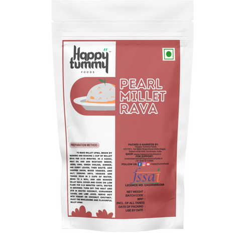 Happy Org Rice Rava Rava - Kambu / Pearl Millet – Happy Tummy Foods
